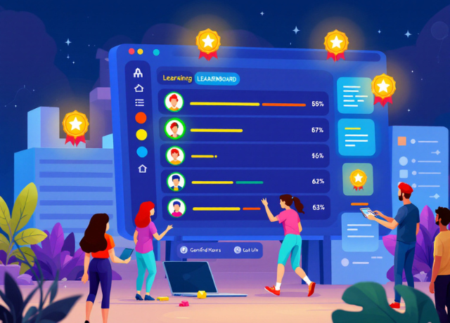 An illustration showing a learning leaderboard