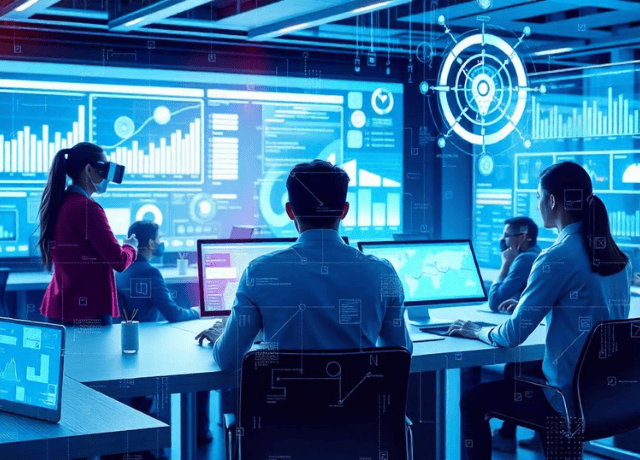 image that envisions the future of business operations with Enterprise LMS and Management Systems