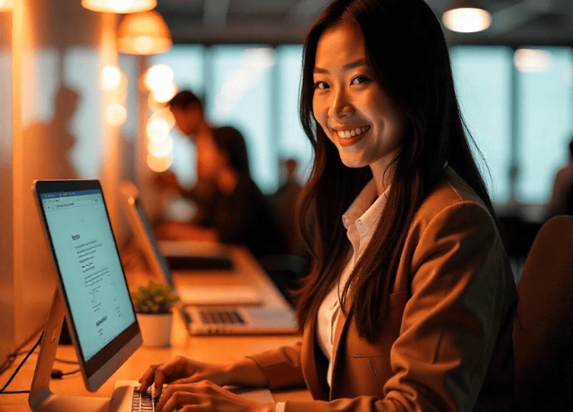 woman using knolyx for learning management